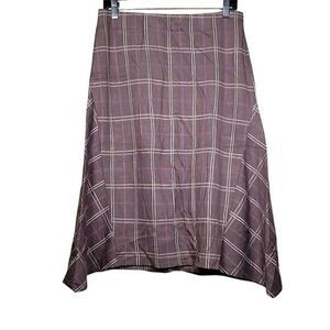 J. Jill Plaid Ponte Midi Skirt Sz S